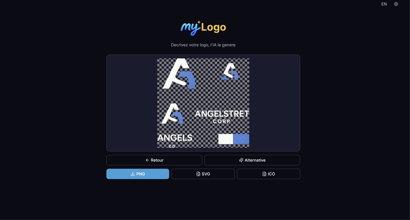 MyLogo — generated monogram variations